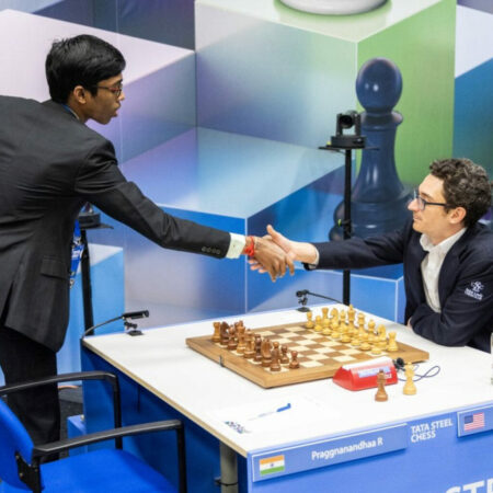 Прагнанандха побеждает Каруану и приближается к лидеру Гукешу в 11 туре Tata Steel Chess