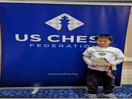 Тед Ванг завоевывает 1-е место в Национальном чемпионате по шахматам среди третьеклассников