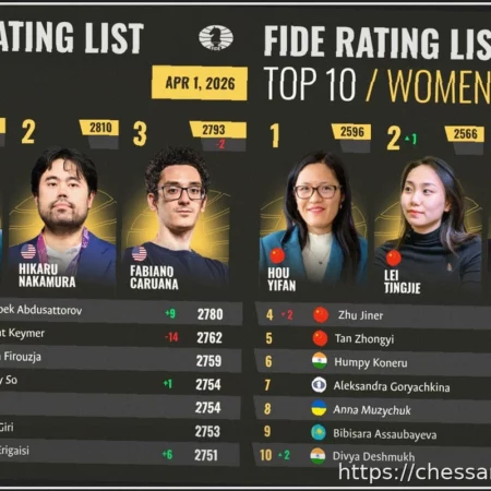 Рейтинги FIDE: Апрель 2026 года
