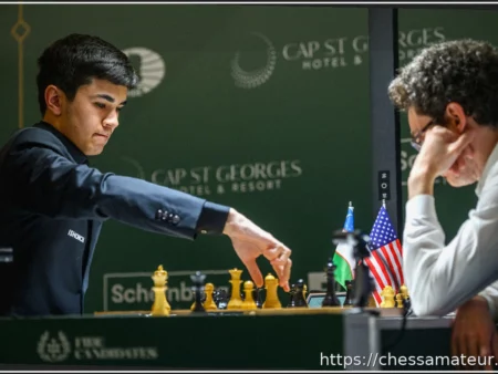 Турнир претендентов 2024, 4 тур: Синдаров шокирует Каруану, возглавляет гонку и поднимается на 6-е место в мире